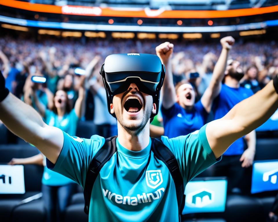 VR devices in fan experience